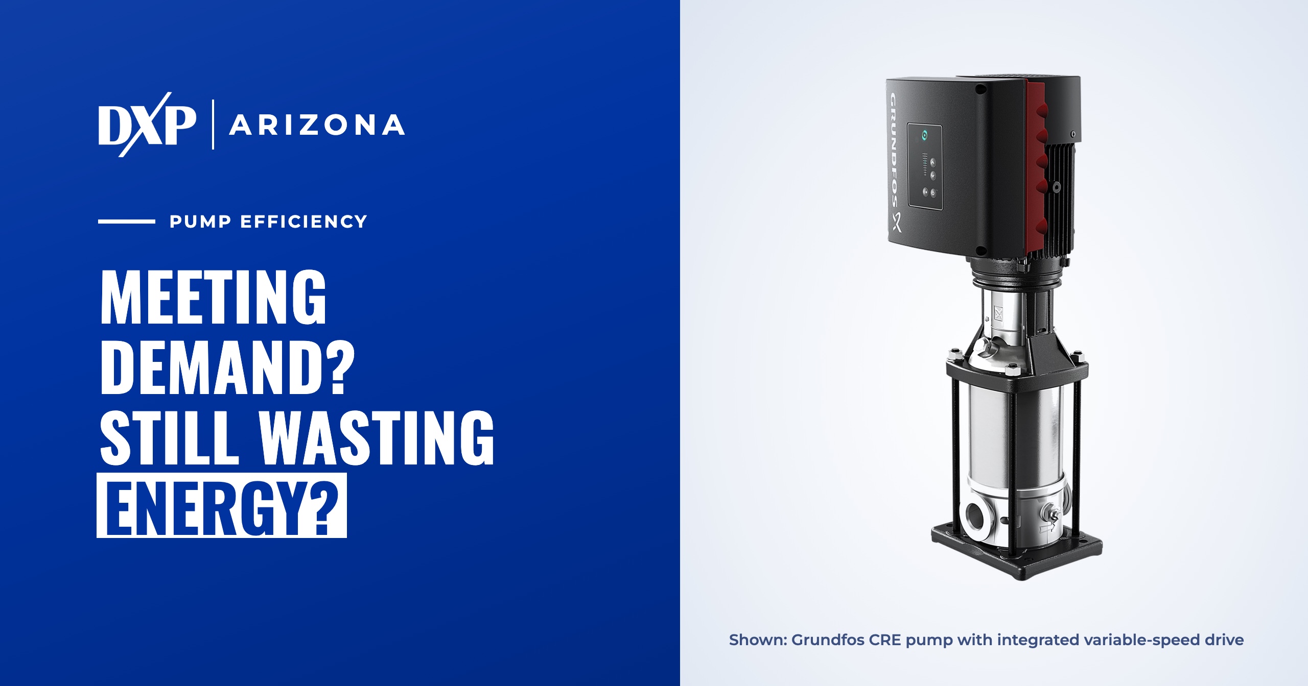 Grundfos CRE pump with integrated variable-speed drive — How to Evaluate Pump Energy Consumption